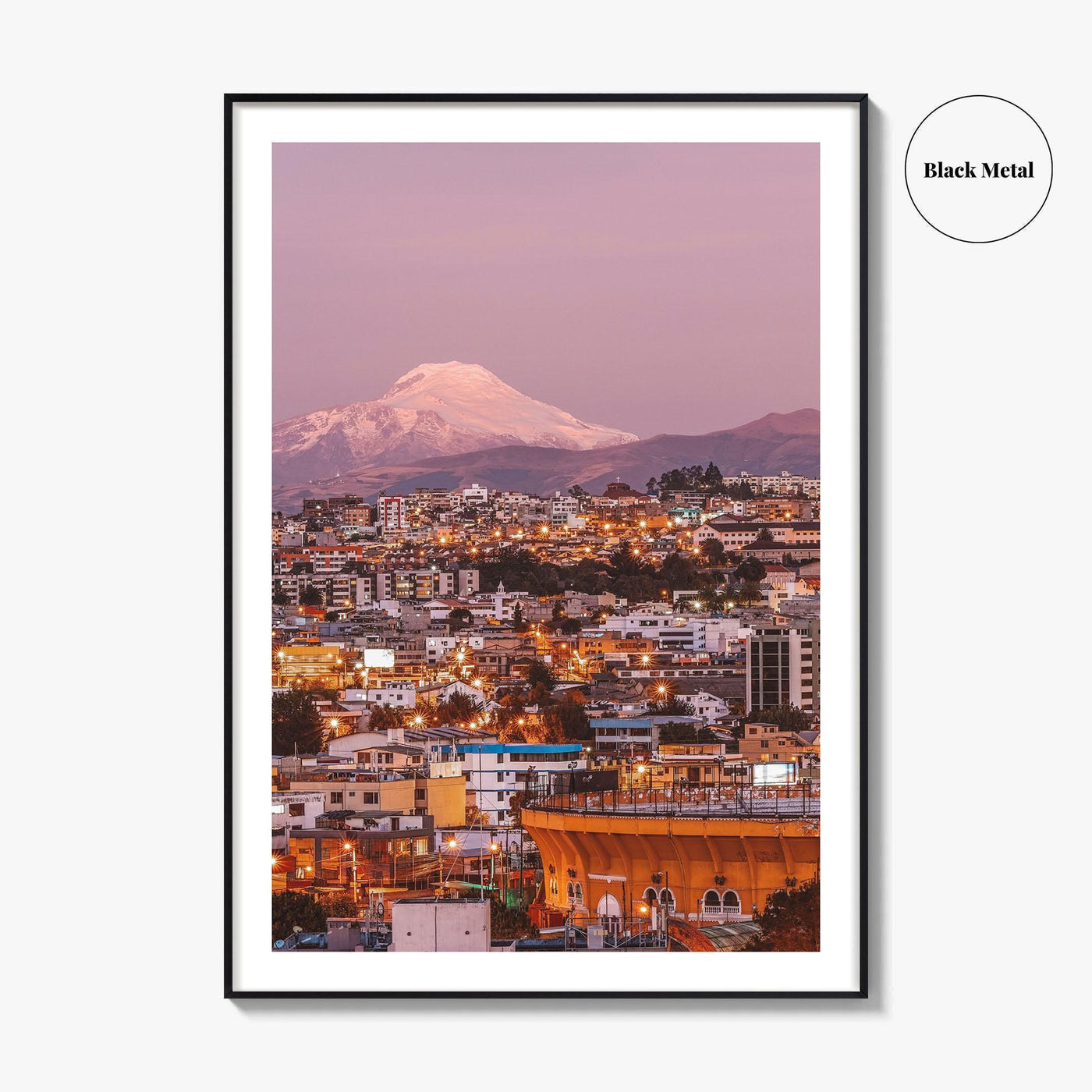 Quito Skyline Fine Art Photo Print, Ecuador, Cayambe Volcano, Wall Poster