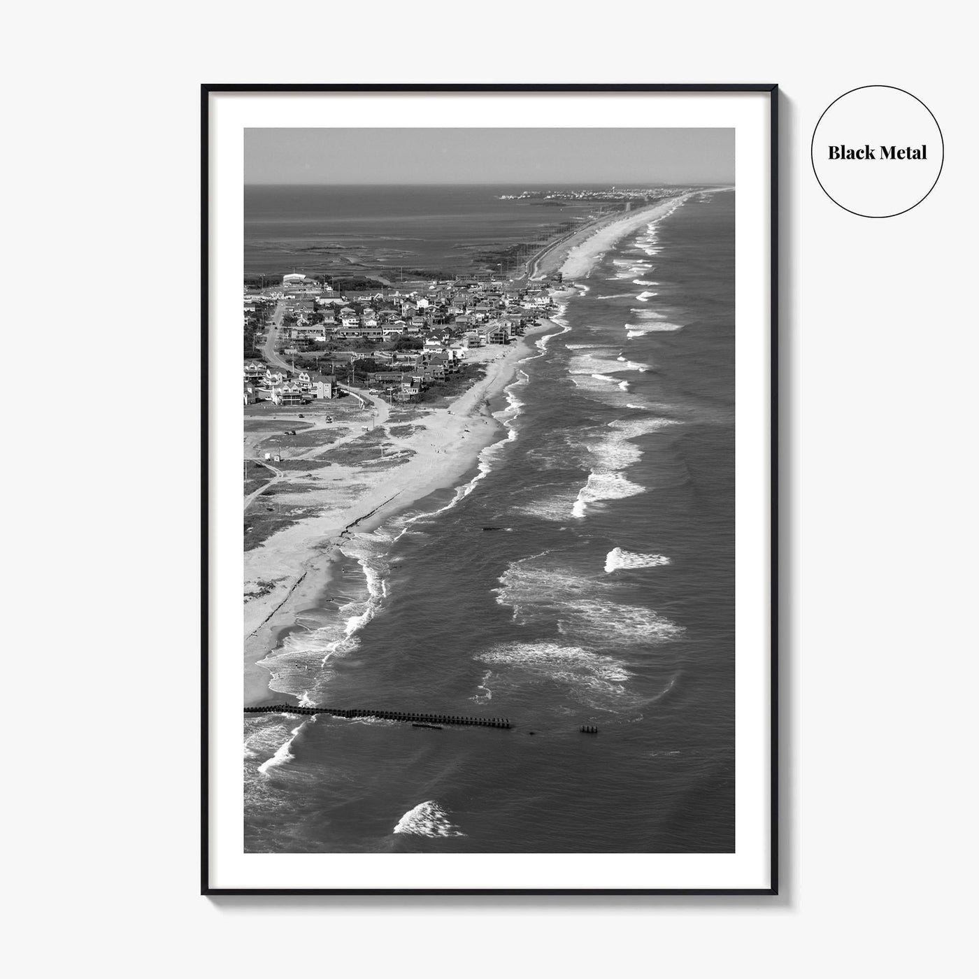 Outer Banks Black and White Fine Art Photo Print, Hatteras Island, North Carolina Poster