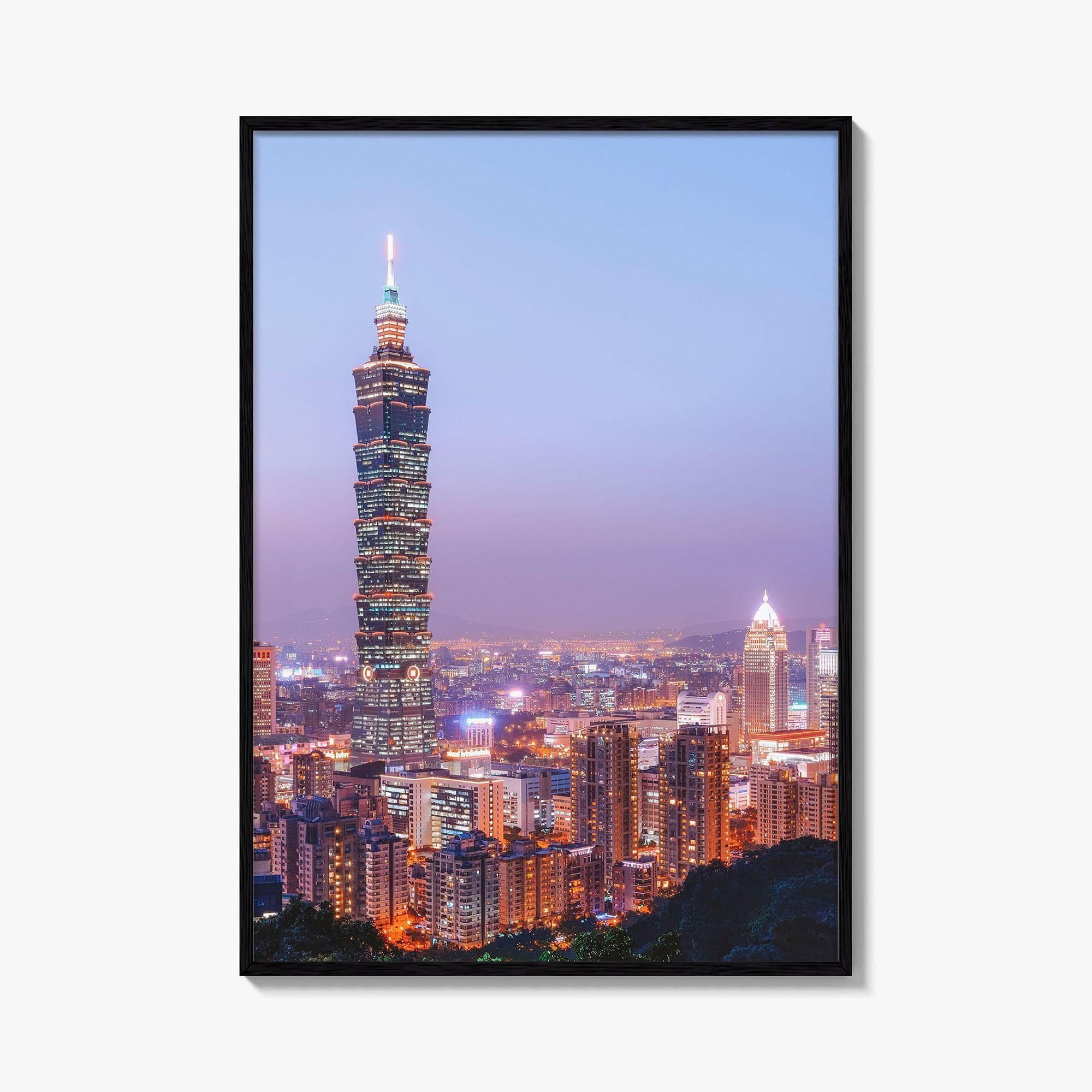 Taipei Skyline Fine Art Photo Print, City, Taiwan Wall Poster