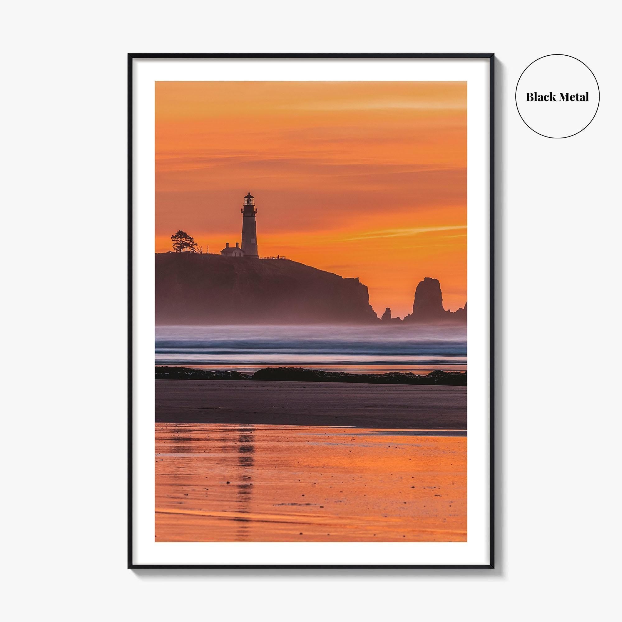 Newport Fine Art Photo Print, Yaquina Head Lighthouse, Oregon Coast, USA Wall Poster