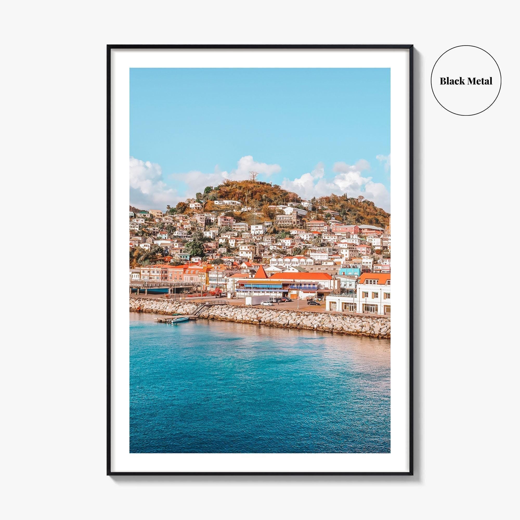 Grenada Fine Art Photo Print, St George's Cruise Port, Caribbean Wall Decor Poster