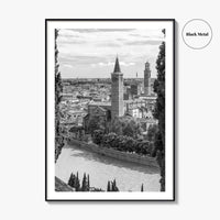 Verona Black and White Fine Art Photo Print, Historic Italy Poster, Veneto Poster