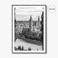 Verona Black and White Fine Art Photo Print, Historic Italy Poster, Veneto Poster