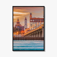 St Augustine Skyline Fine Art Photo Print, Florida, Bridge of Lions, Wall Poster