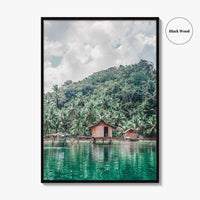 Siargao Island Philippines Fine Art Photo Print, Stilt Houses, Mangrove Lagoon Wall Poster