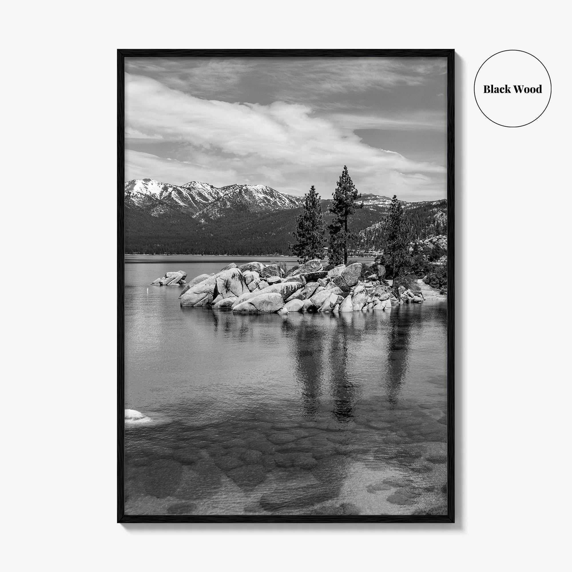 Lake Tahoe Black and White Fine Art Photo Print, California, Nevada Photo Poster