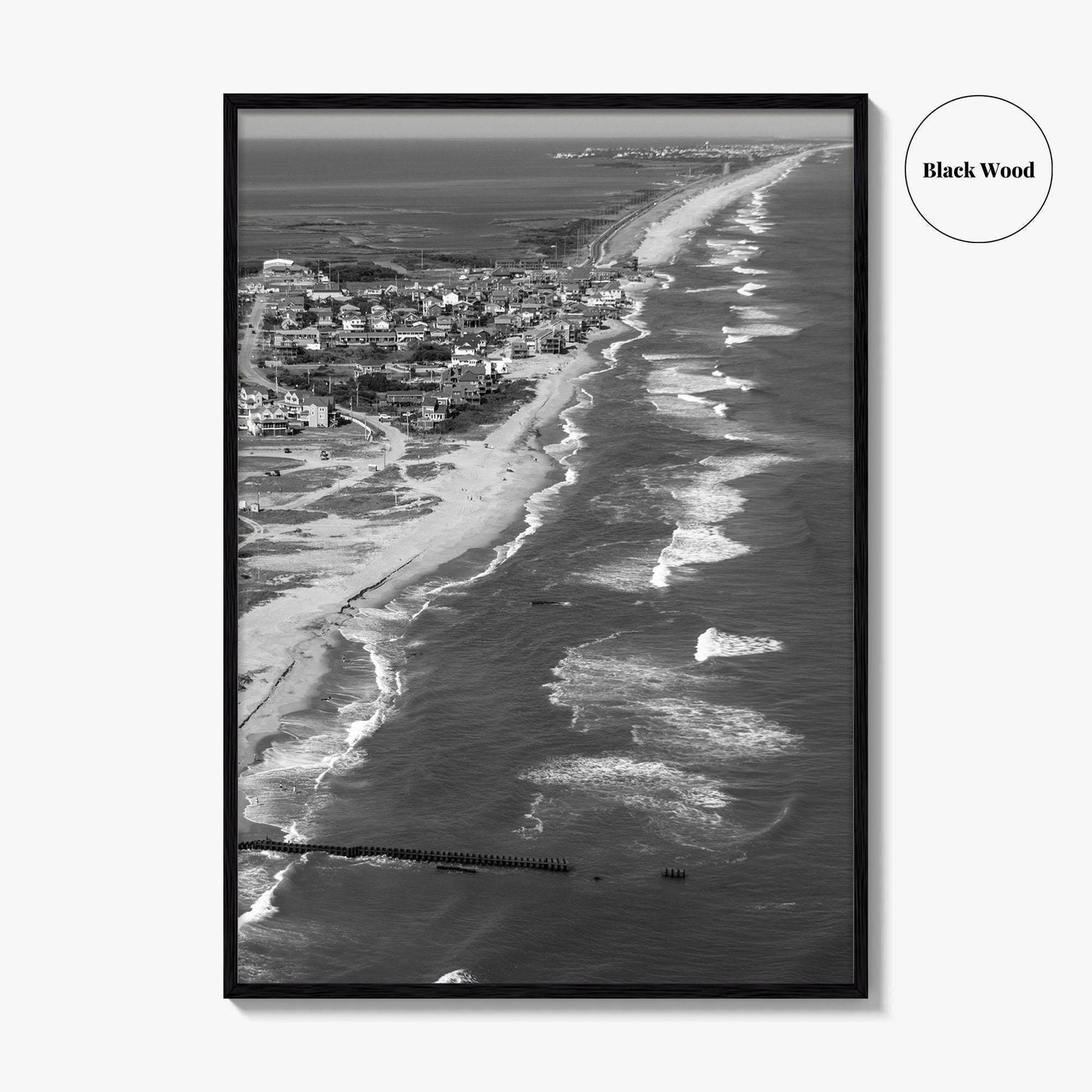 Outer Banks Black and White Fine Art Photo Print, Hatteras Island, North Carolina Poster