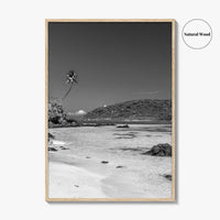 Lalomanu Beach Black and White Fine Art Photo Print, Samoa, Upolu, Wall Poster