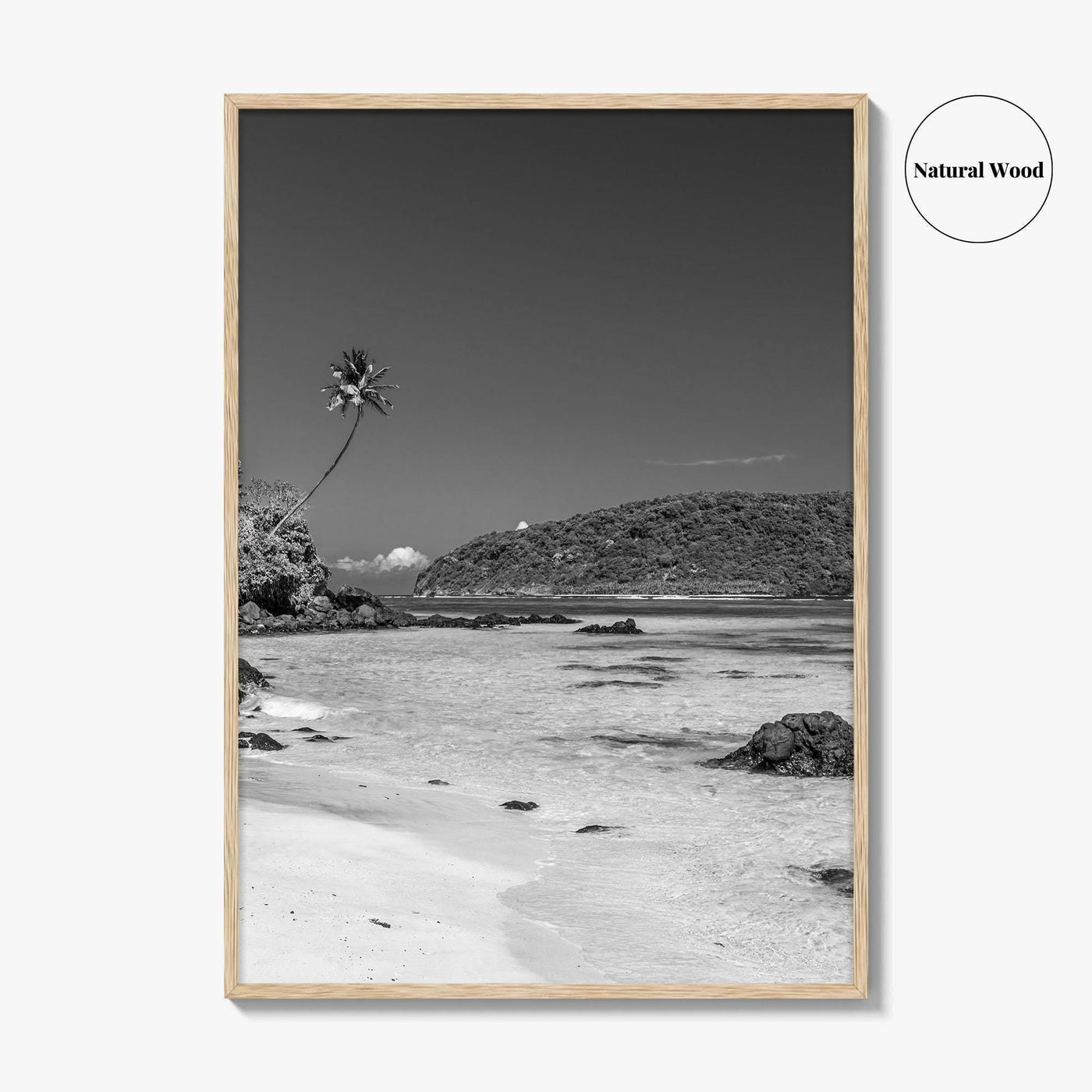 Lalomanu Beach Black and White Fine Art Photo Print, Samoa, Upolu, Wall Poster