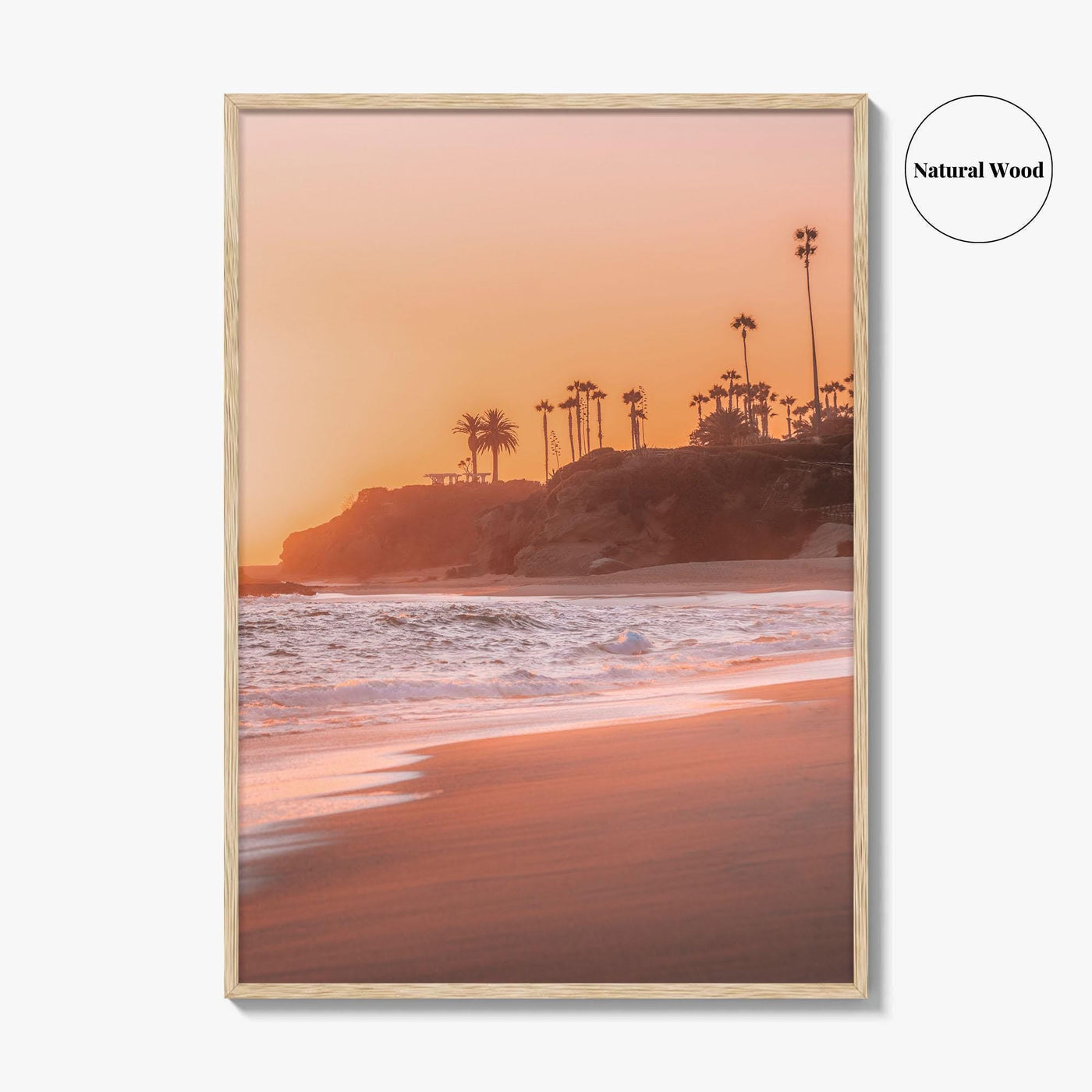 Laguna Beach Golden Fine Art Photo Print, Orange County California, Ocean Waves Wall Decor