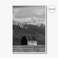 Pablo Montana Black and White Fine Art Photo Print, Mission Valley Barn USA Poster