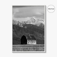Pablo Montana Black and White Fine Art Photo Print, Mission Valley Barn USA Poster