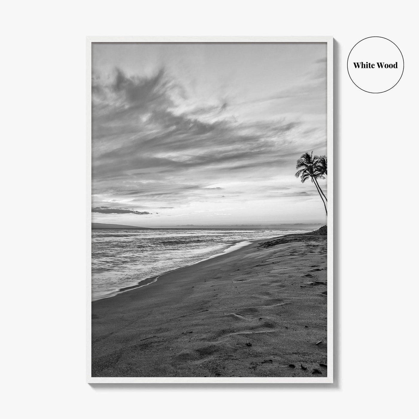Maui Black and White Fine Art Photo Print, Kaanapali Lahaina Hawaii Poster