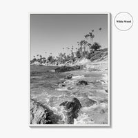 Laguna Beach Black and White Fine Art Photo Print, Orange County California Poster