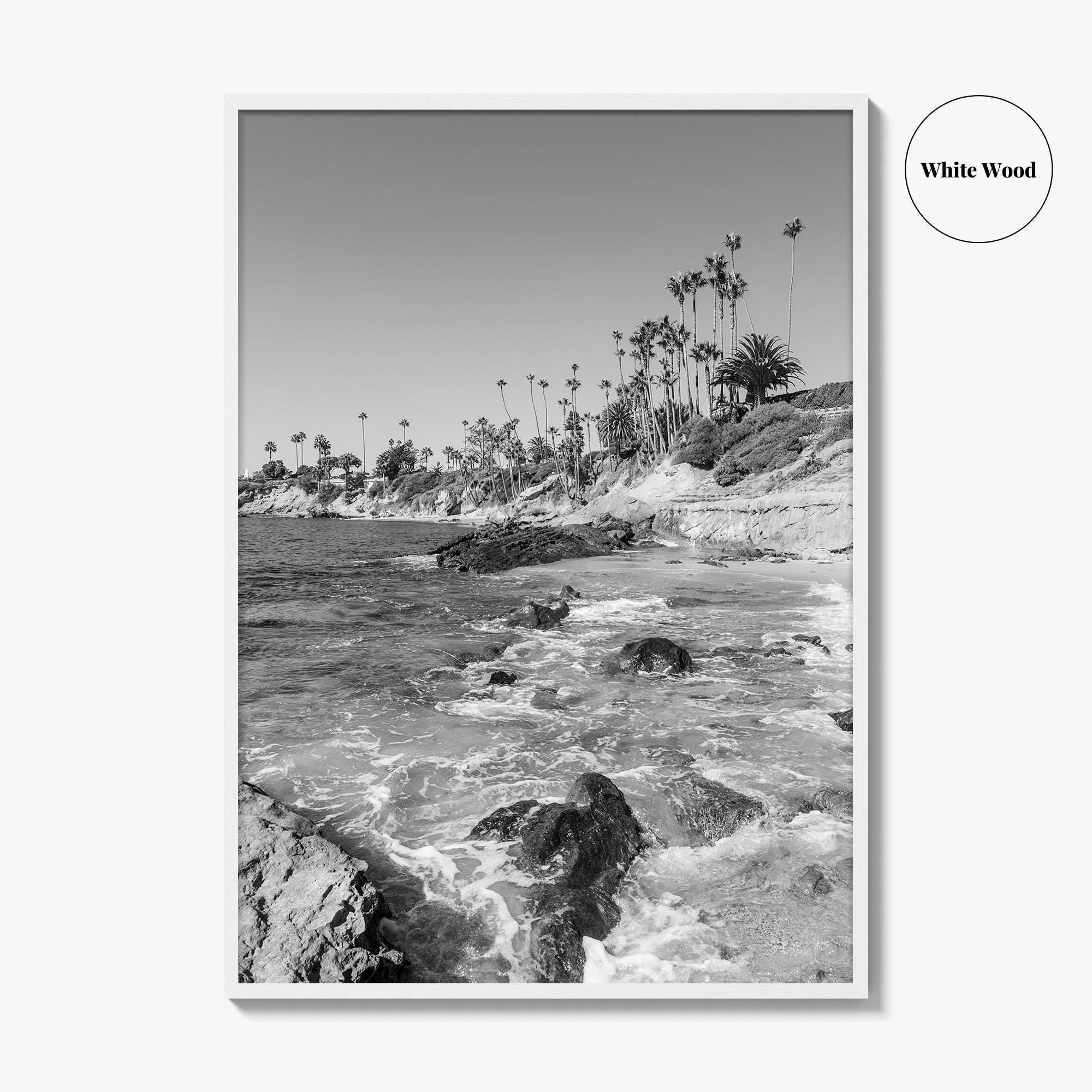 Laguna Beach Black and White Fine Art Photo Print, Orange County California Poster