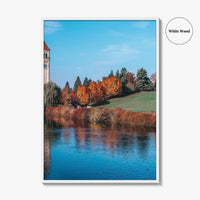 Spokane Fine Art Photo Print, Riverfront Park Clock Tower Spokane River Poster