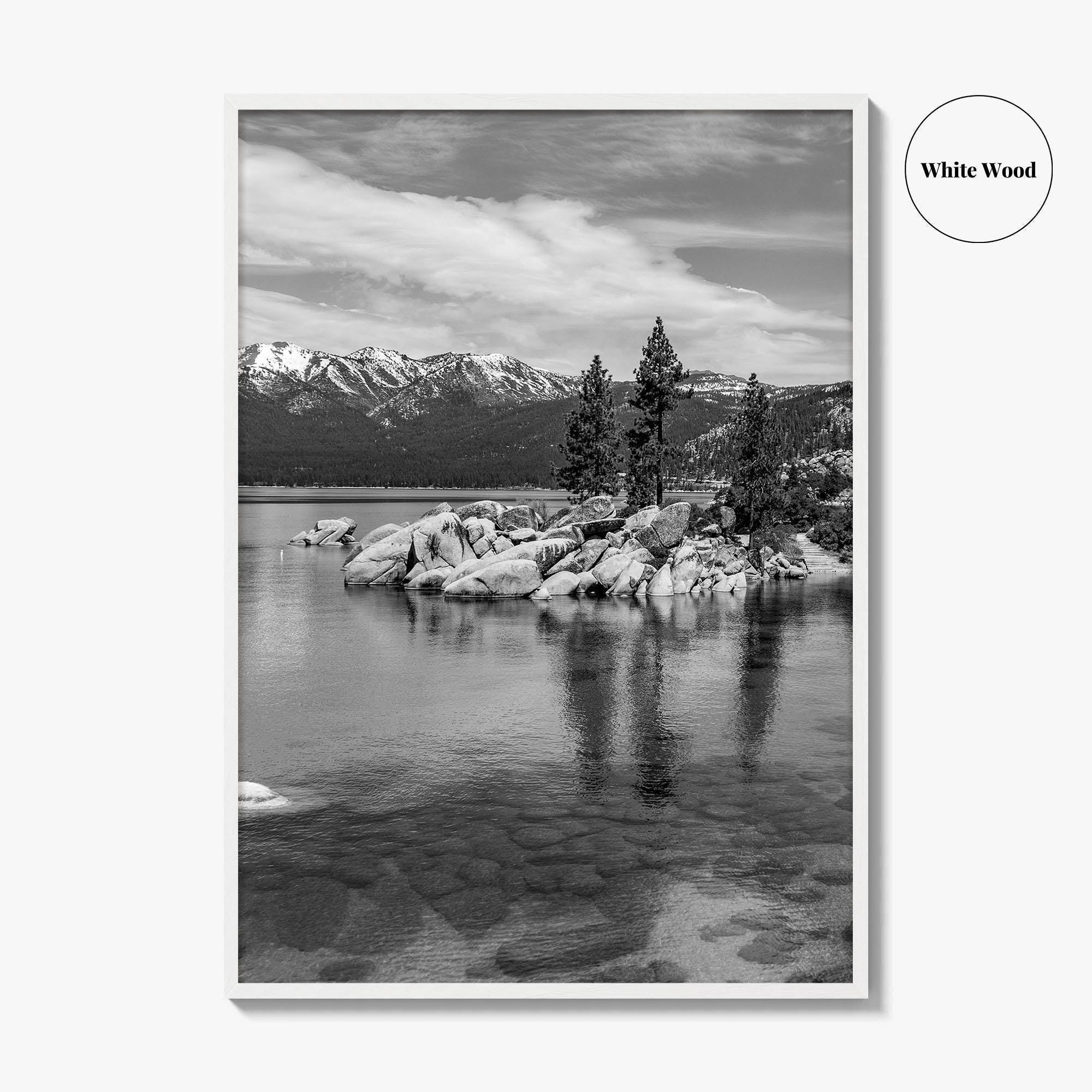 Lake Tahoe Black and White Fine Art Photo Print, California, Nevada Photo Poster