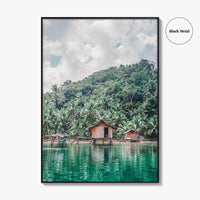 Siargao Island Philippines Fine Art Photo Print, Stilt Houses, Mangrove Lagoon Wall Poster