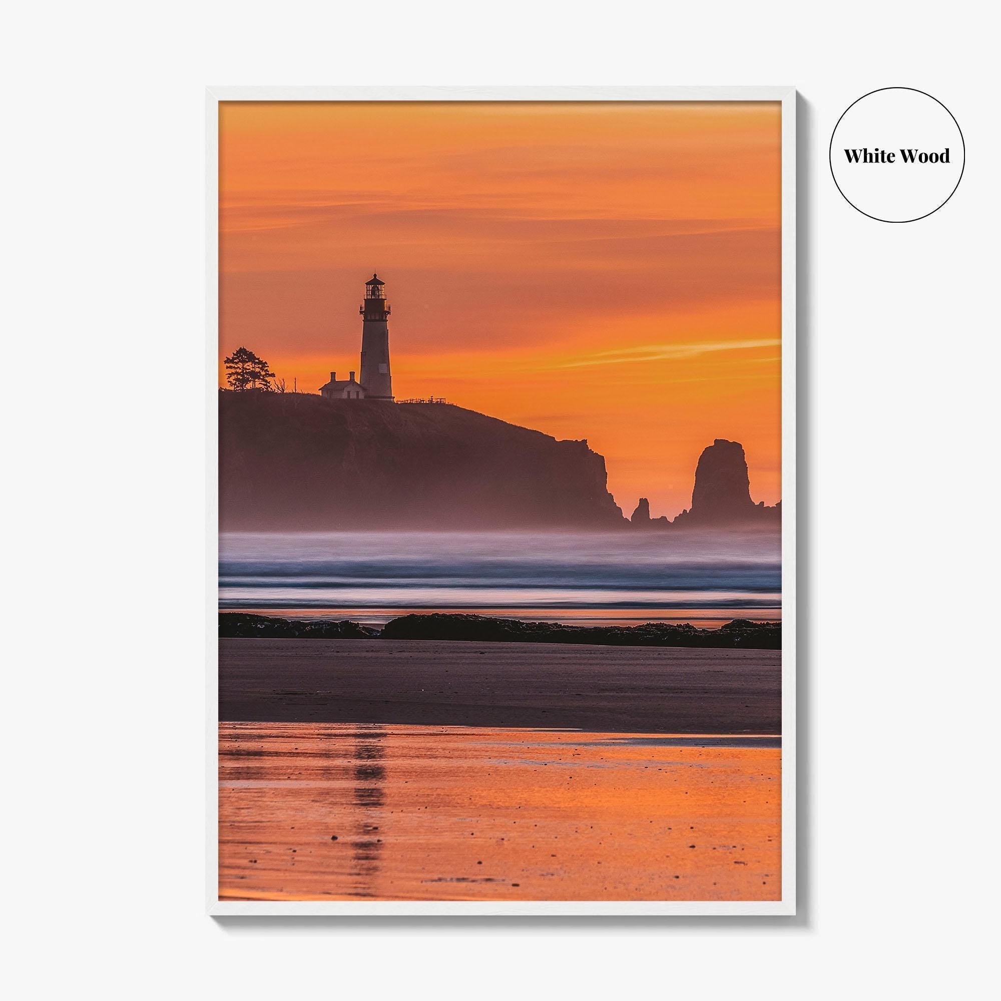 Newport Fine Art Photo Print, Yaquina Head Lighthouse, Oregon Coast, USA Wall Poster