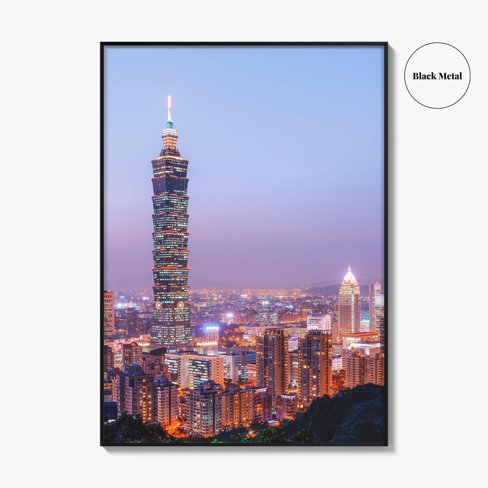 Taipei Skyline Fine Art Photo Print, City, Taiwan Wall Poster