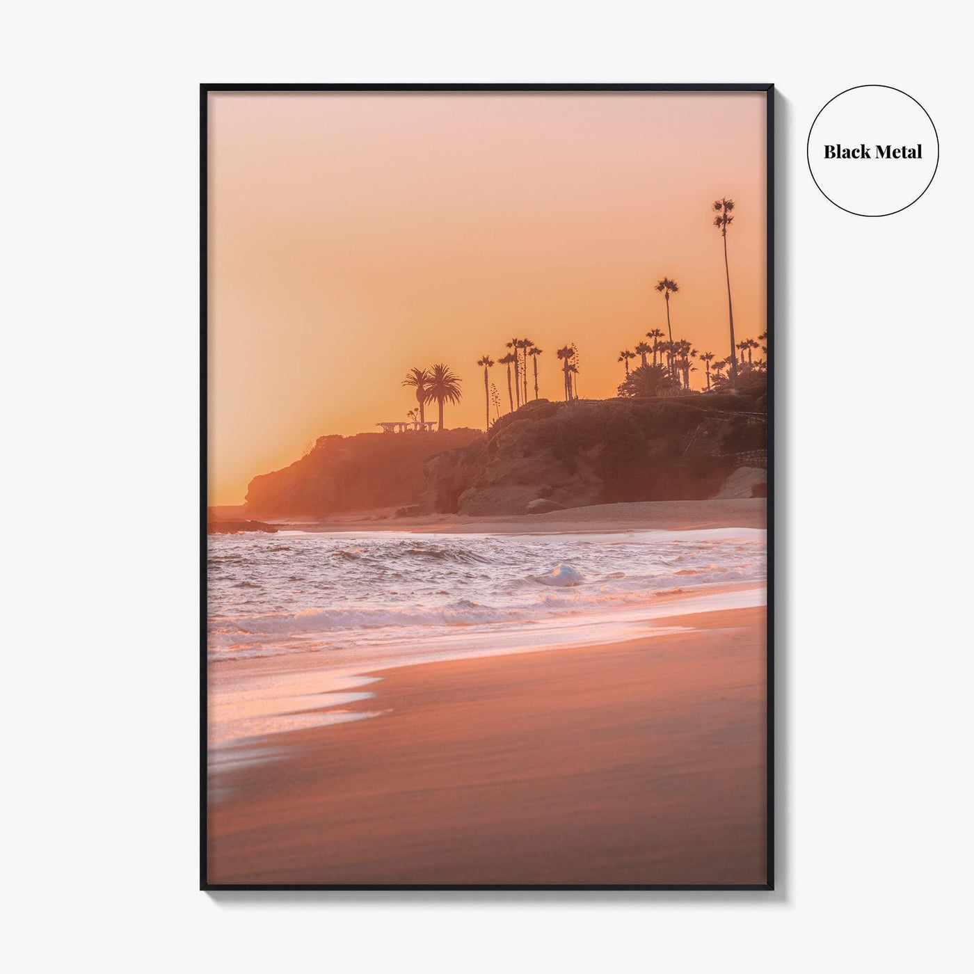 Laguna Beach Golden Fine Art Photo Print, Orange County California, Ocean Waves Wall Decor