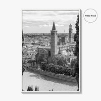 Verona Black and White Fine Art Photo Print, Historic Italy Poster, Veneto Poster