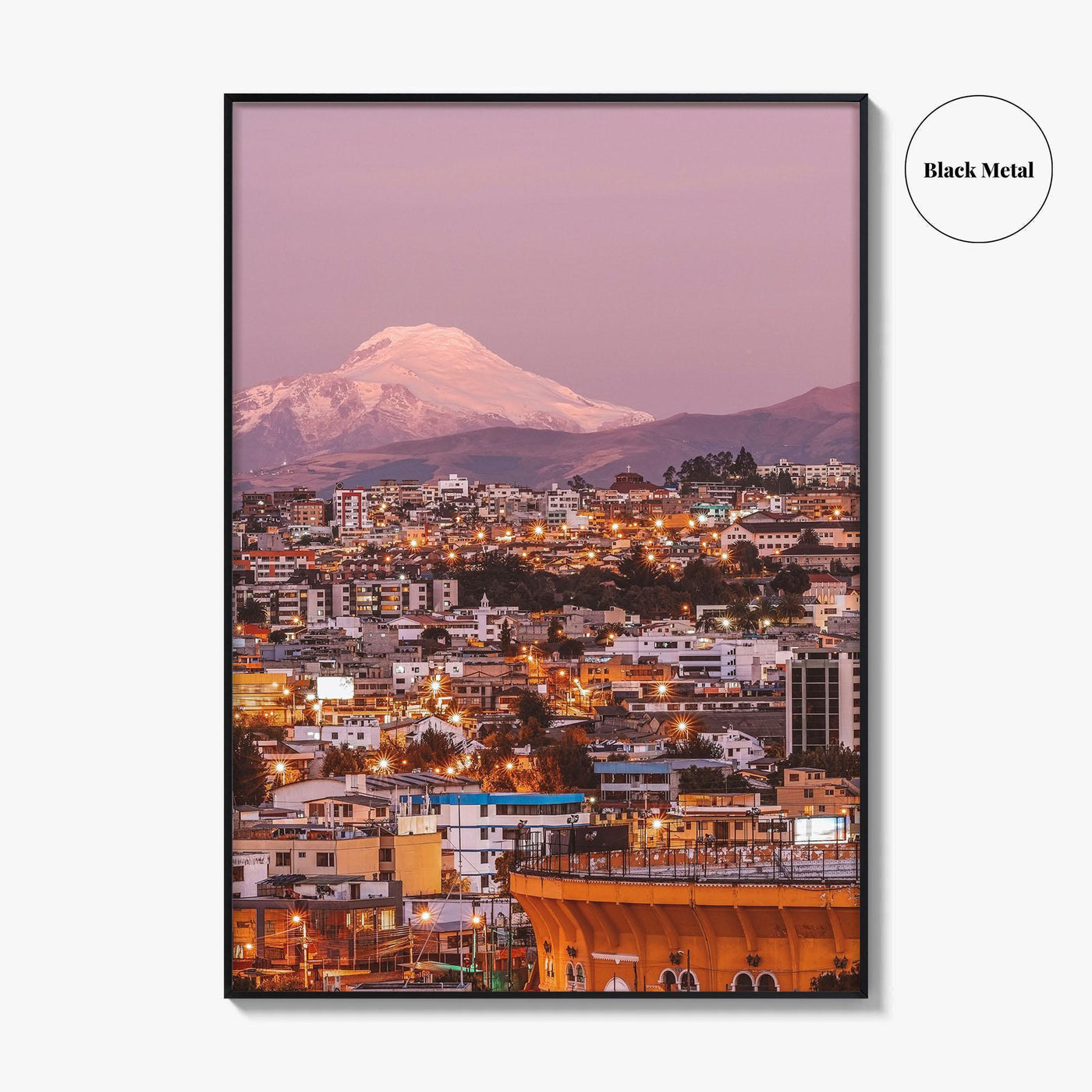 Quito Skyline Fine Art Photo Print, Ecuador, Cayambe Volcano, Wall Poster