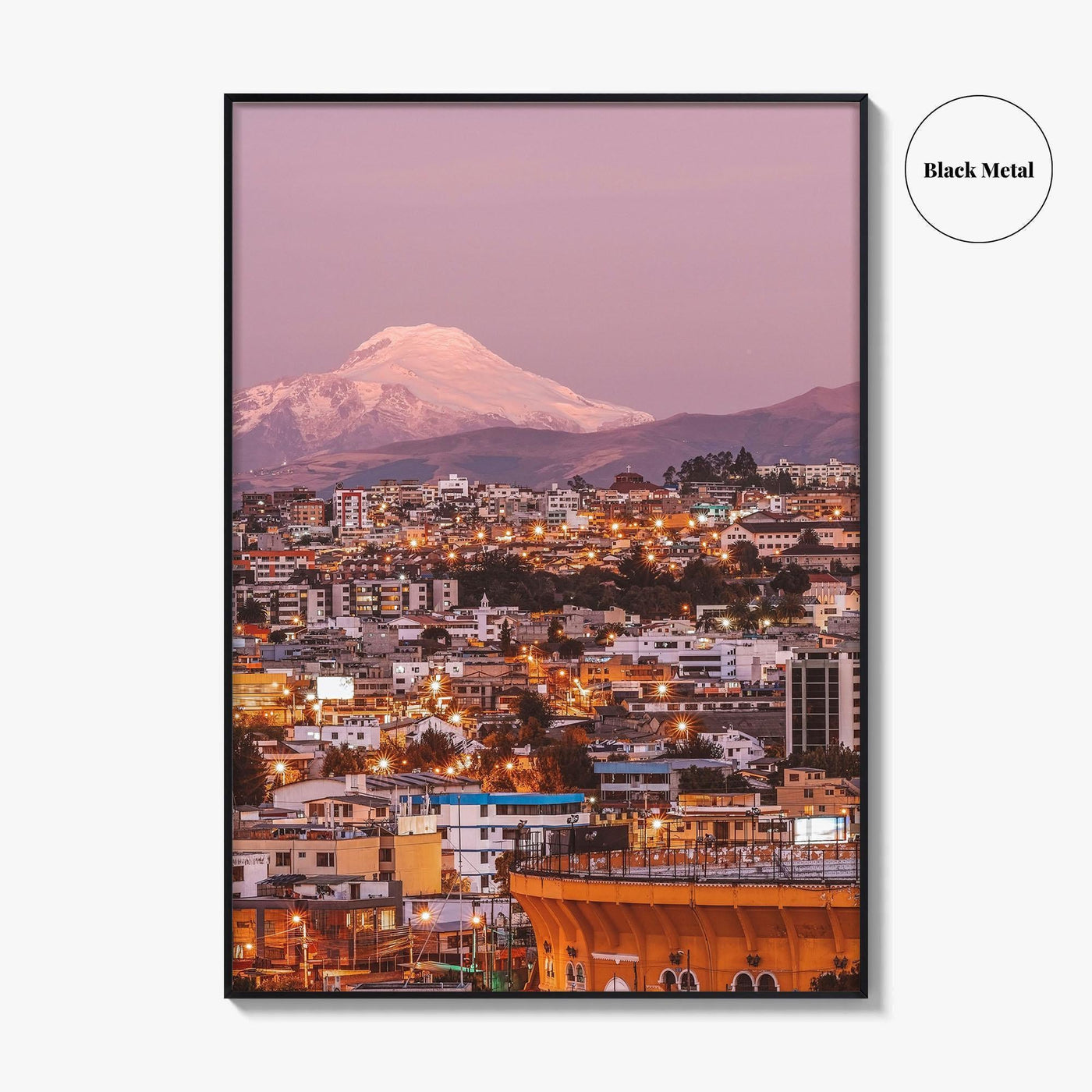 Quito Skyline Fine Art Photo Print, Ecuador, Cayambe Volcano, Wall Poster