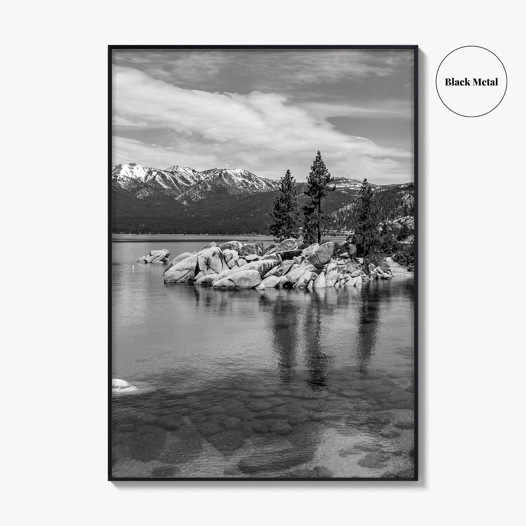 Lake Tahoe Black and White Fine Art Photo Print, California, Nevada Photo Poster