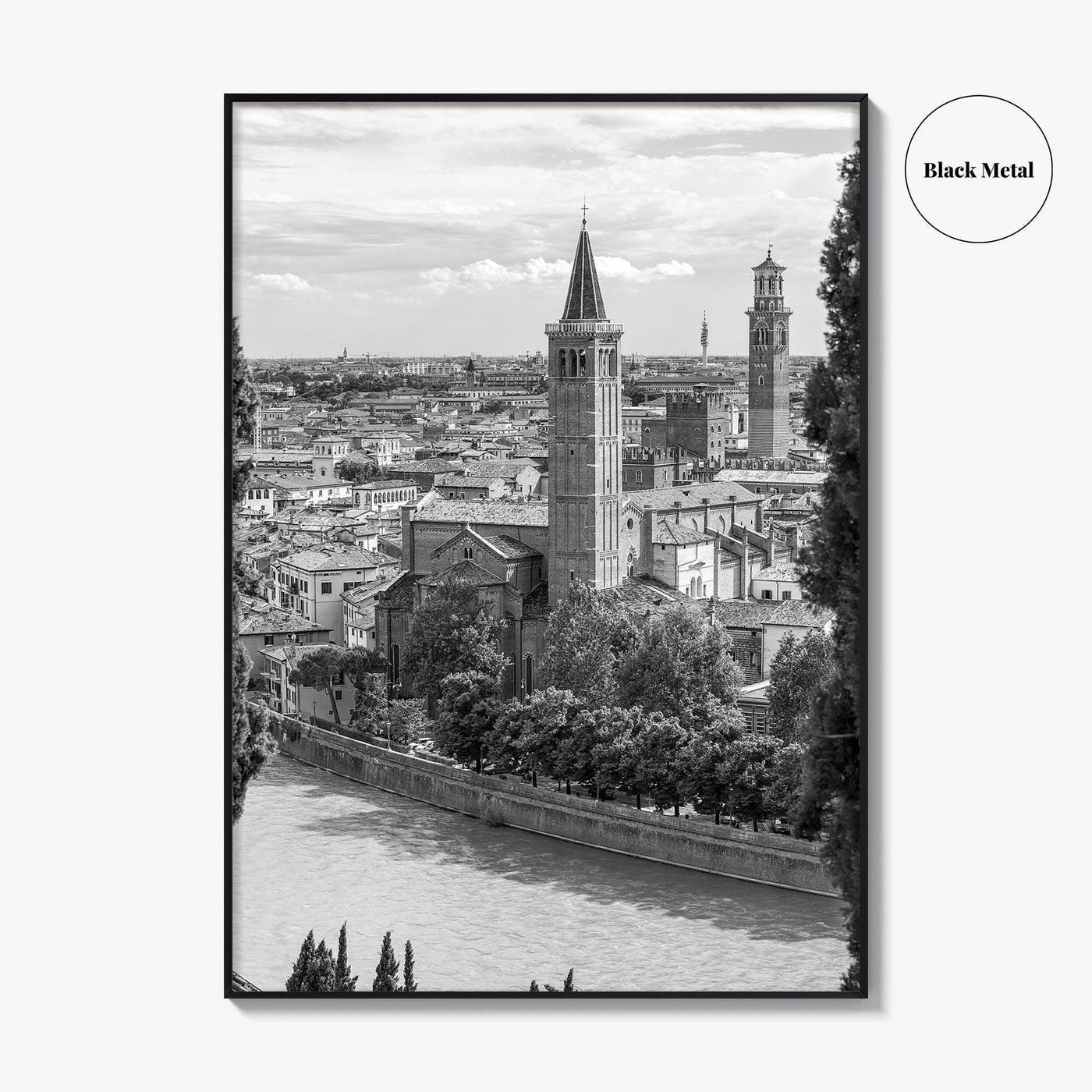 Verona Black and White Fine Art Photo Print, Historic Italy Poster, Veneto Poster