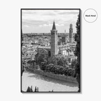 Verona Black and White Fine Art Photo Print, Historic Italy Poster, Veneto Poster
