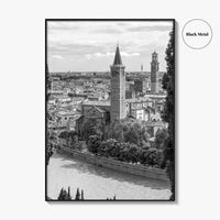 Verona Black and White Fine Art Photo Print, Historic Italy Poster, Veneto Poster