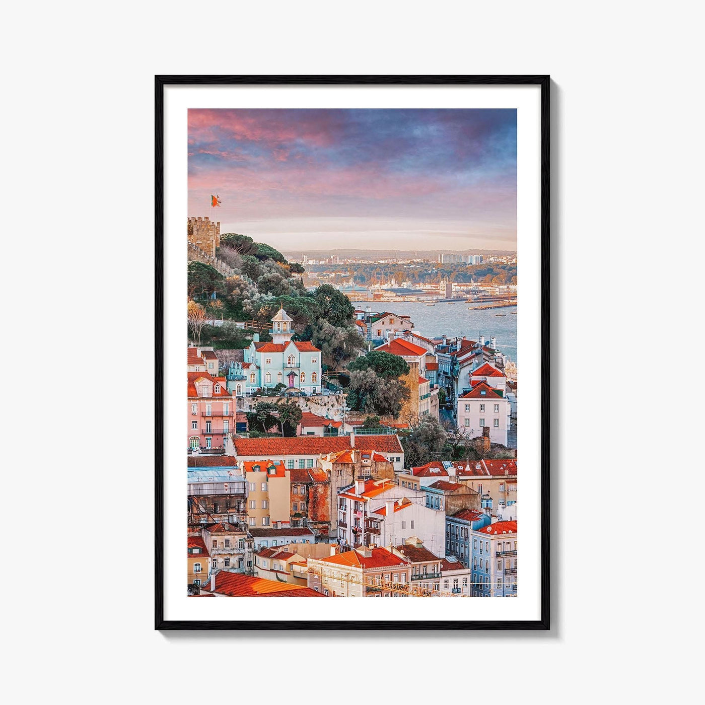 Lisbon Skyline Fine Art Photo Print, Portugal, Sao Jorge Castle, Lisboa Wall Poster