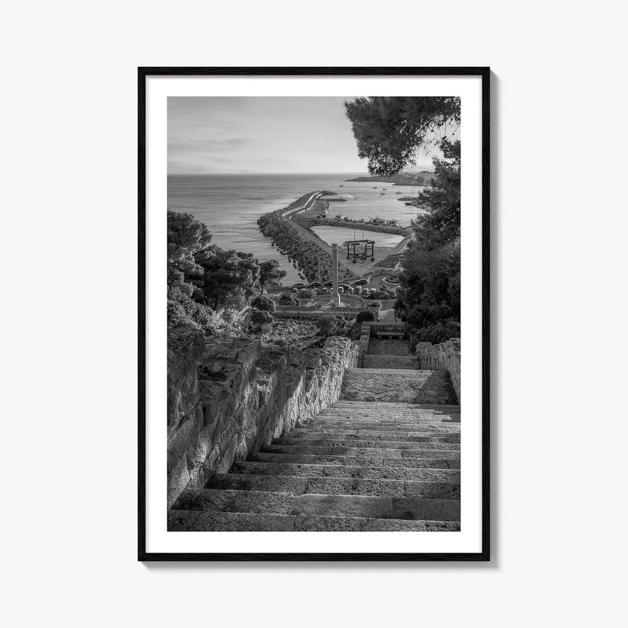 Santa Maria di Leuca Black and White Fine Art Photo Print, Puglia Italy Poster
