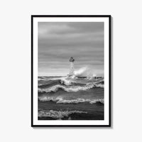 Sodus Point Lighthouse Black and White Fine Art Photo Print, Lake Ontario Poster