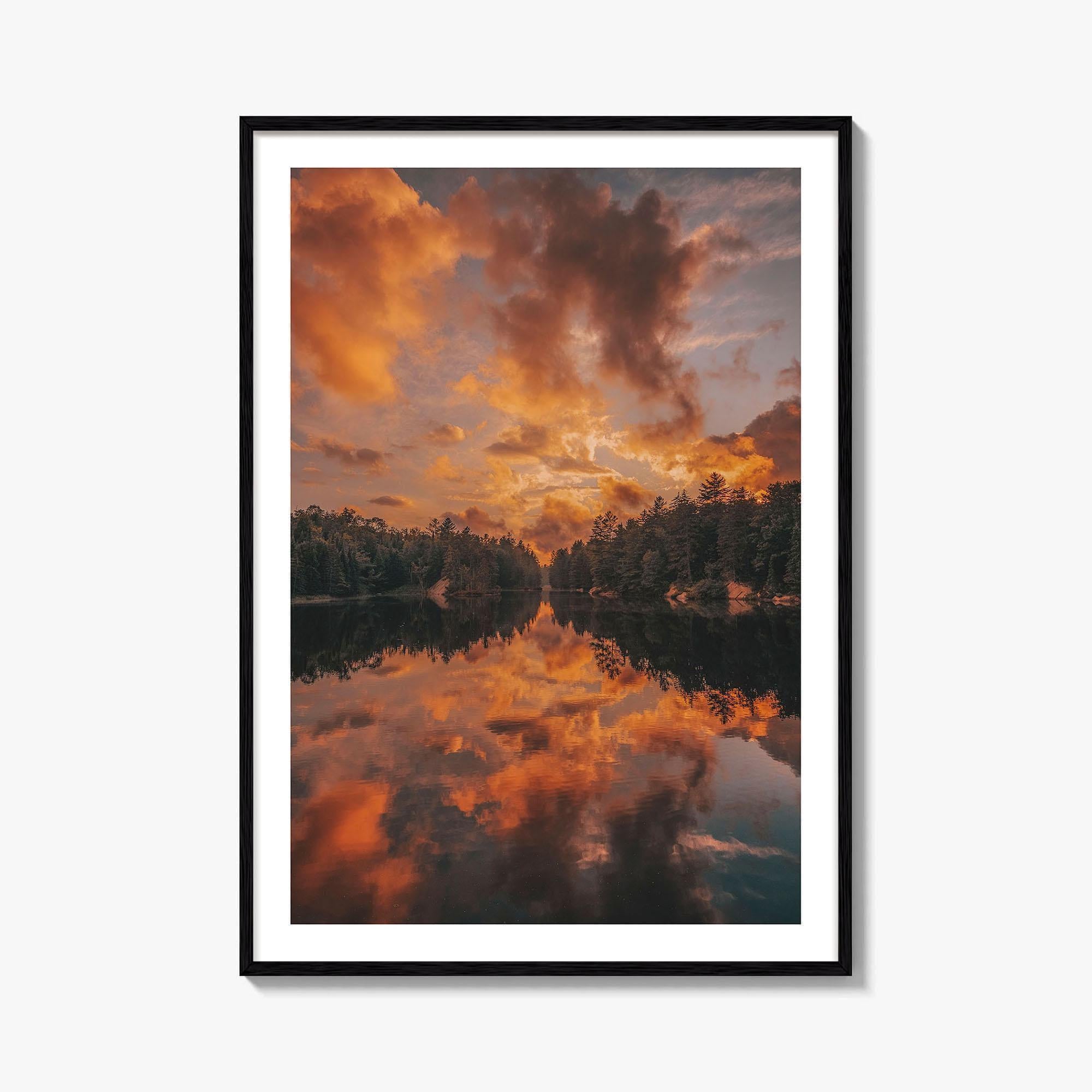 Horseshoe Lake Fine Art Photo Print, Adirondack Mountains, New York USA Wall Poster