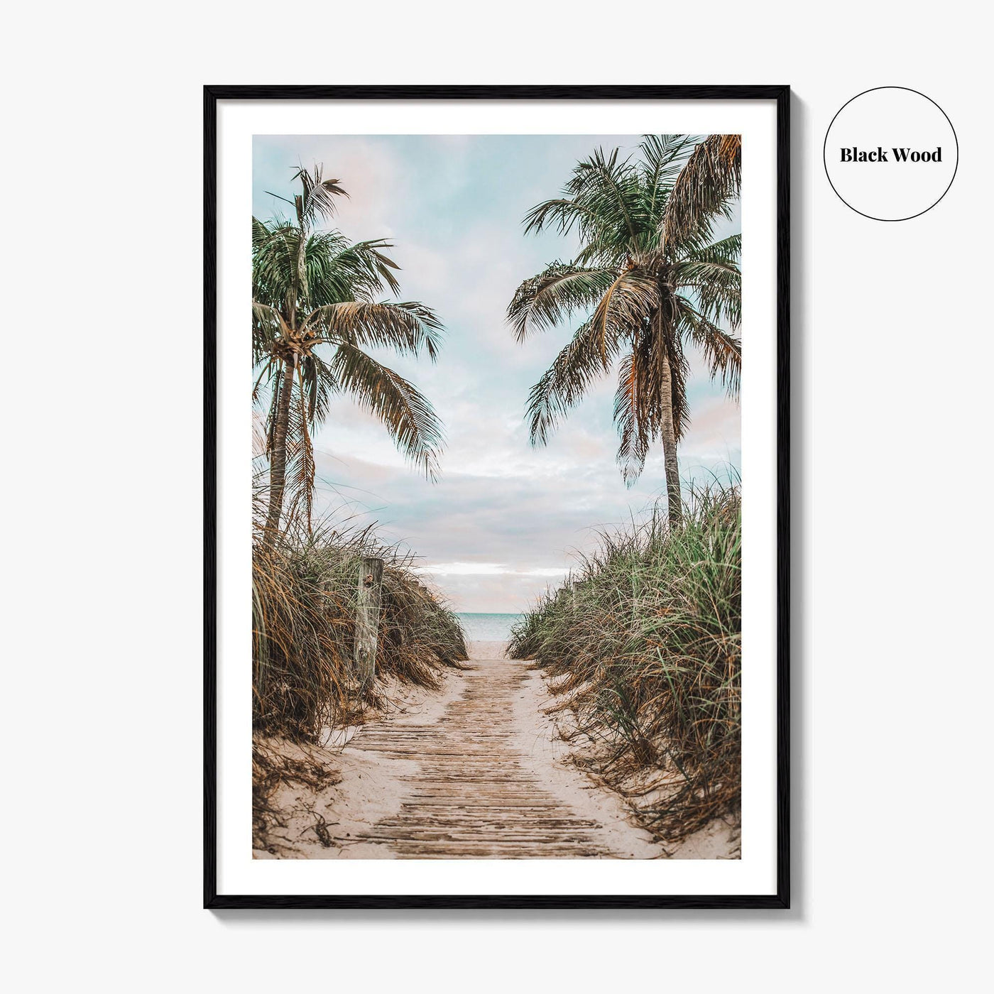 Smathers Beach Fine Art Photo Print, Key West, Florida Keys, Palm Trees, Poster