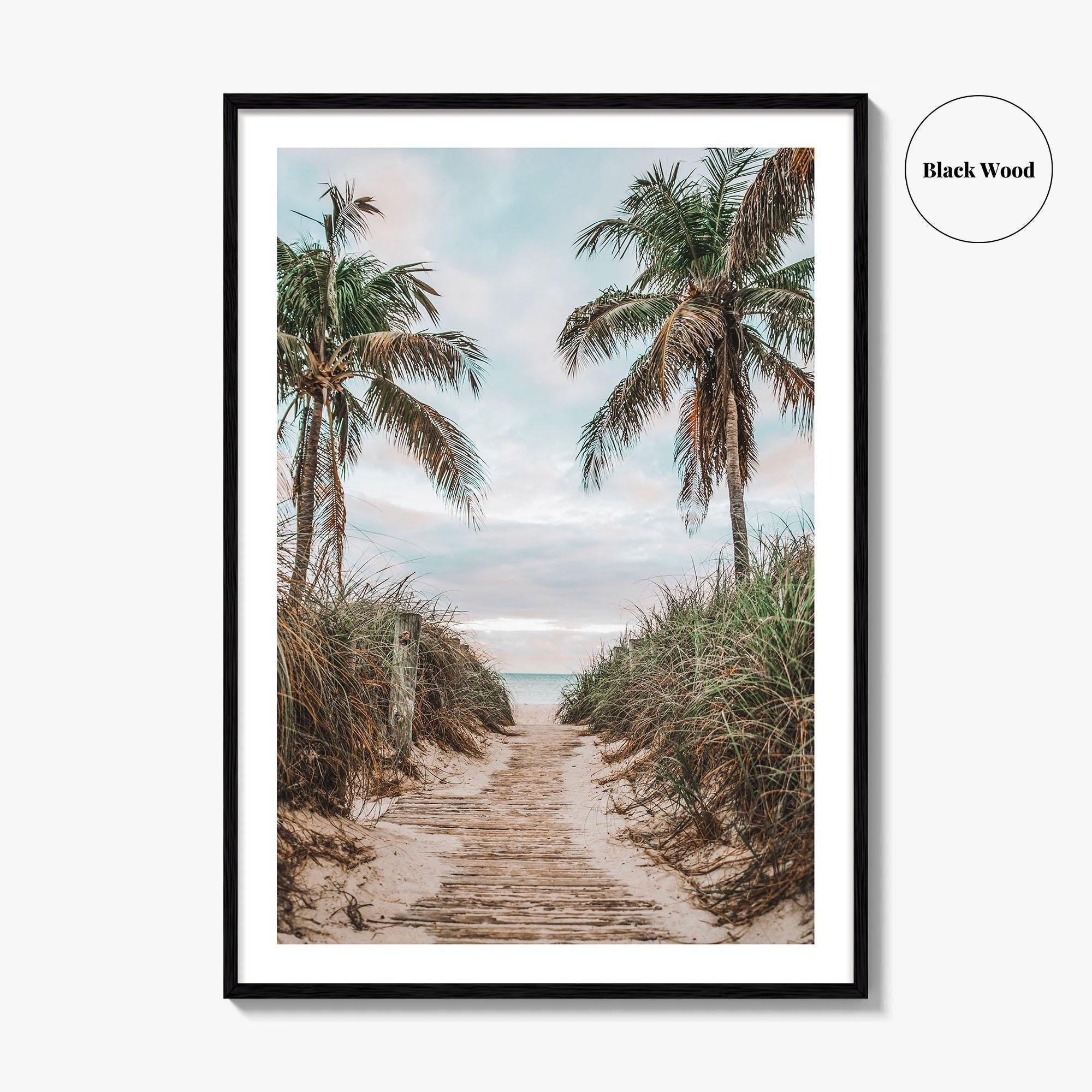 Smathers Beach Fine Art Photo Print, Key West, Florida Keys, Palm Trees, Poster