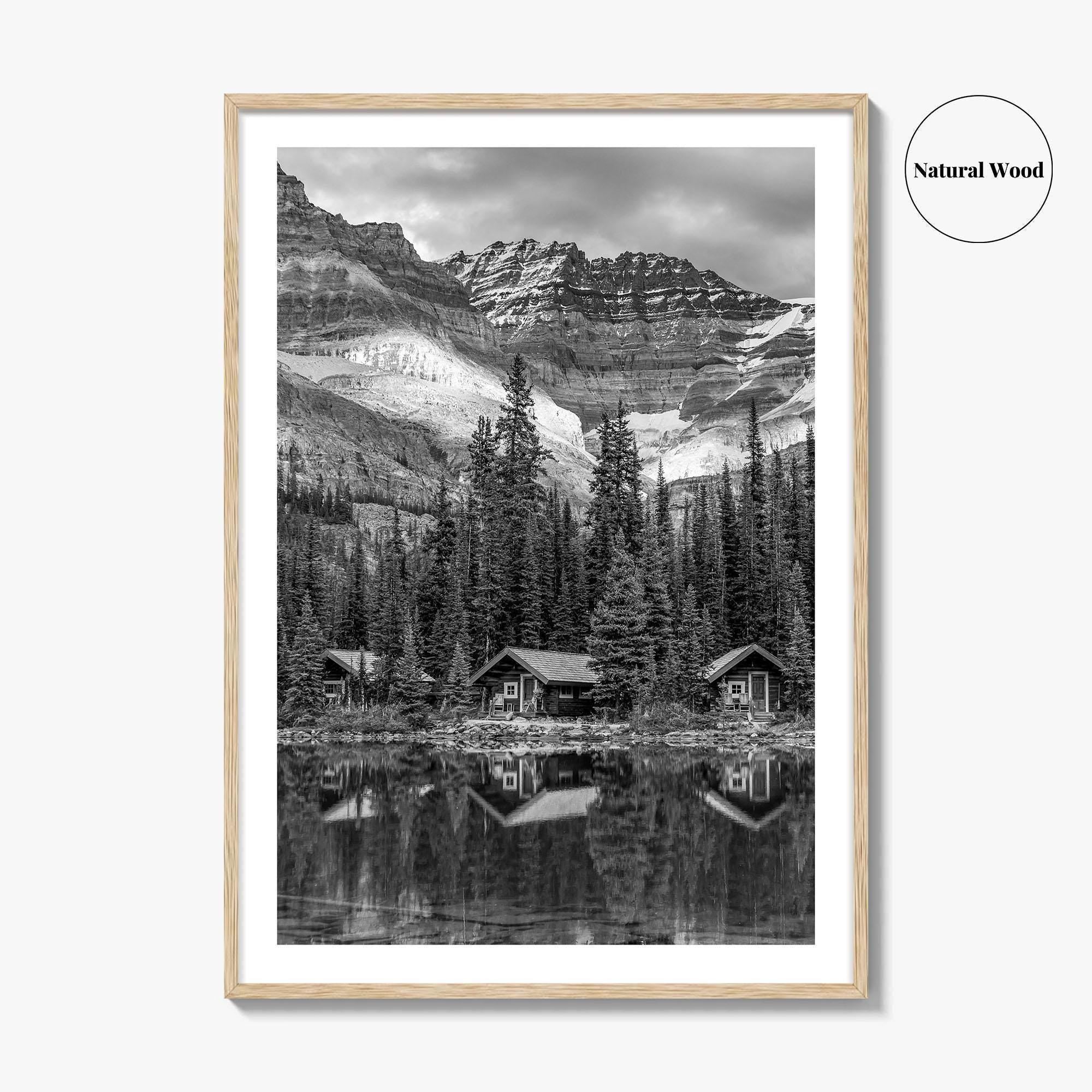 Lake O'Hara Black and White Fine Art Photo Print, Yoho National Park Poster