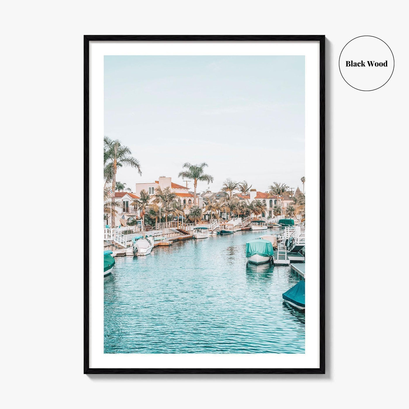 Naples Long Beach Fine Art Photo Print, California USA, Canal Boats, Poster