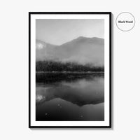 Lake Konigssee Black and White Fine Art Photo Print, Berchtesgaden, Germany, Bavarian Alps Poster