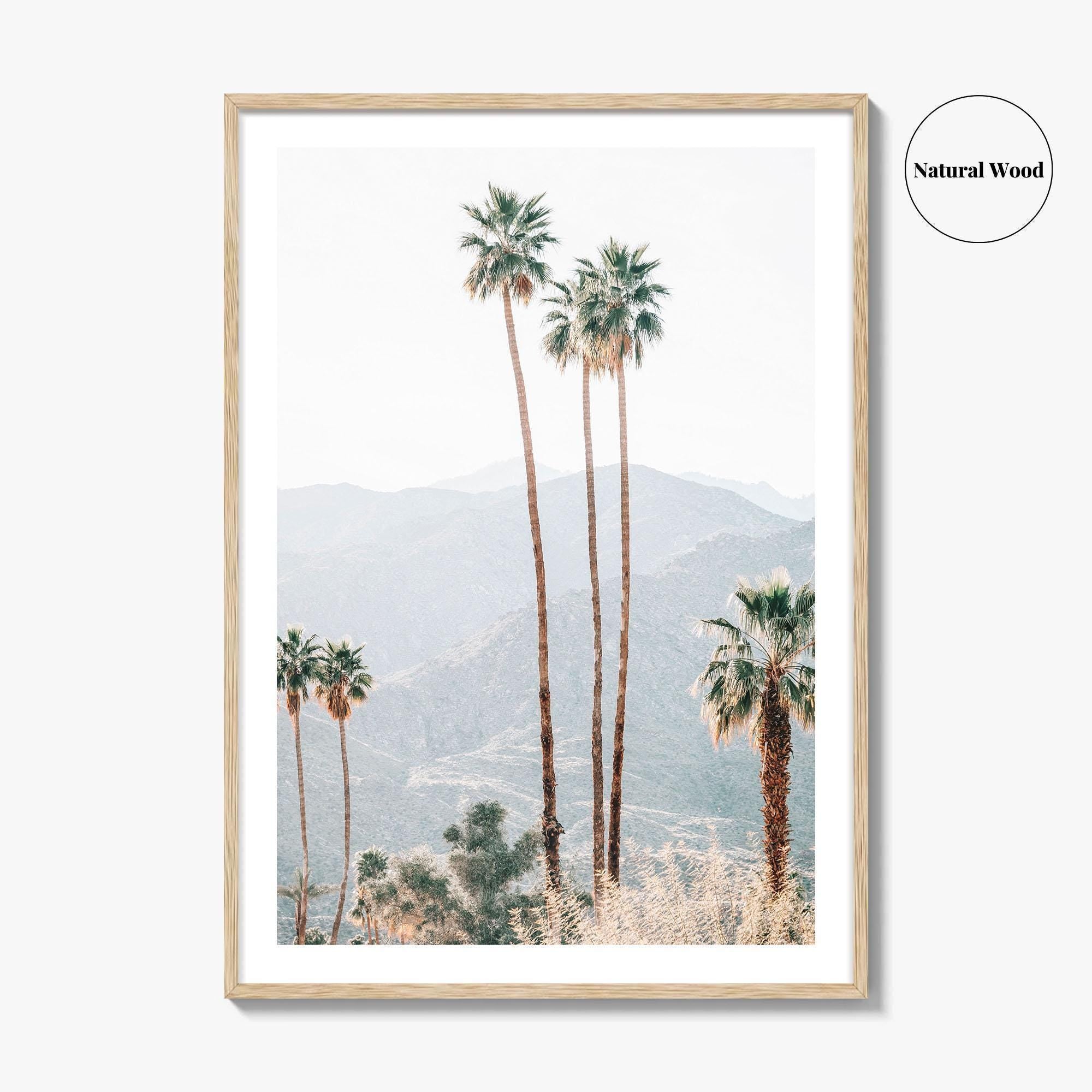 Palm Springs Fine Art Photo Print, Palm Trees, Mountains, California Poster, Coachella Valley