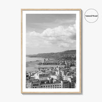Trieste Black and White Fine Art Photo Print, Italy Panorama Wall Art Poster