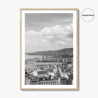 Trieste Black and White Fine Art Photo Print, Italy Panorama Wall Art Poster