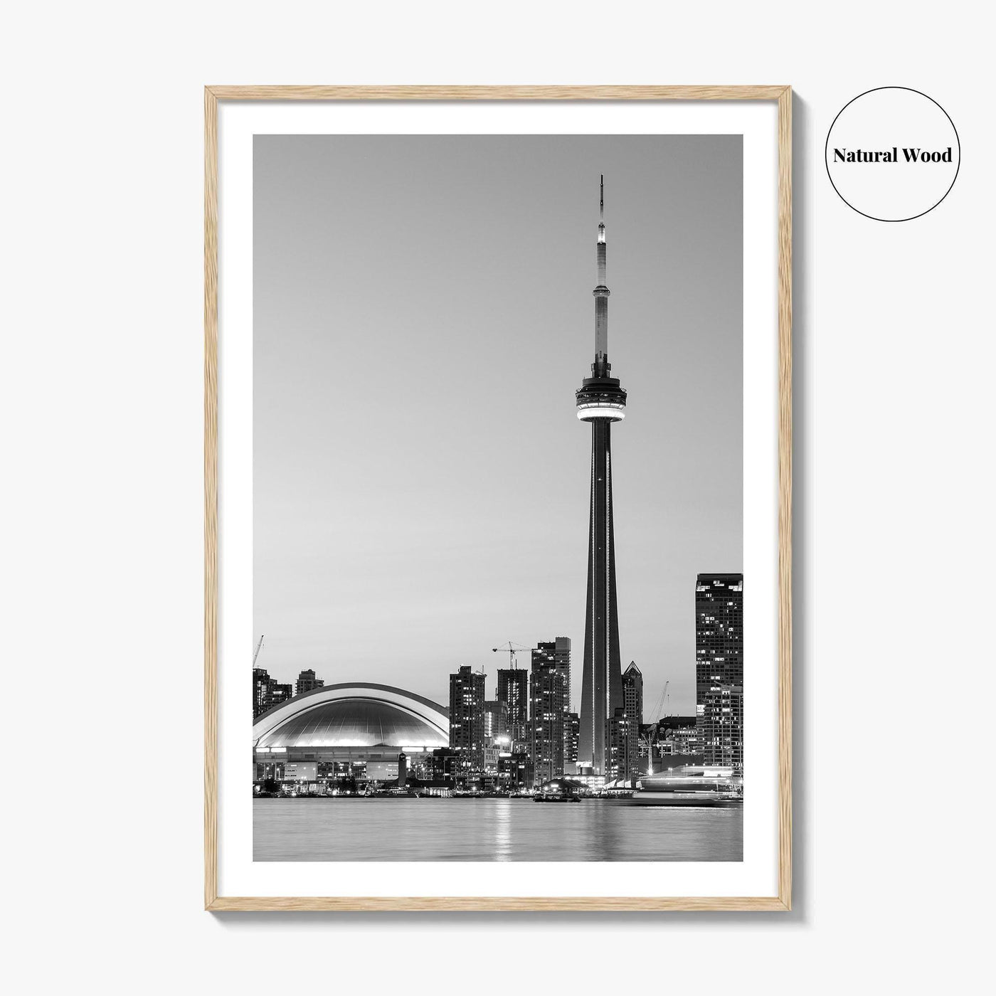 Toronto Skyline Black and White Fine Art Photo Print, Ontario Canada, Wall Decor Poster