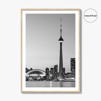 Toronto Skyline Black and White Fine Art Photo Print, Ontario Canada, Wall Decor Poster