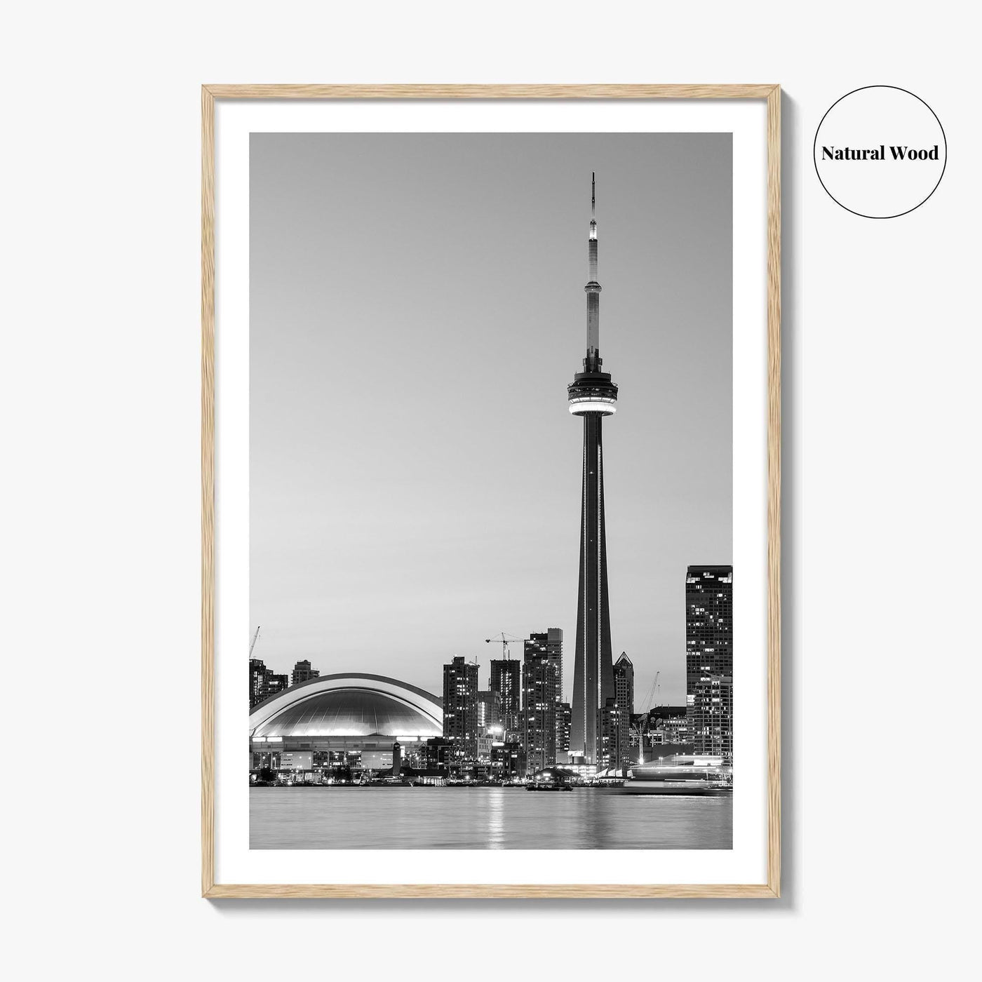 Toronto Skyline Black and White Fine Art Photo Print, Ontario Canada, Wall Decor Poster