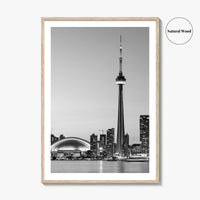 Toronto Skyline Black and White Fine Art Photo Print, Ontario Canada, Wall Decor Poster