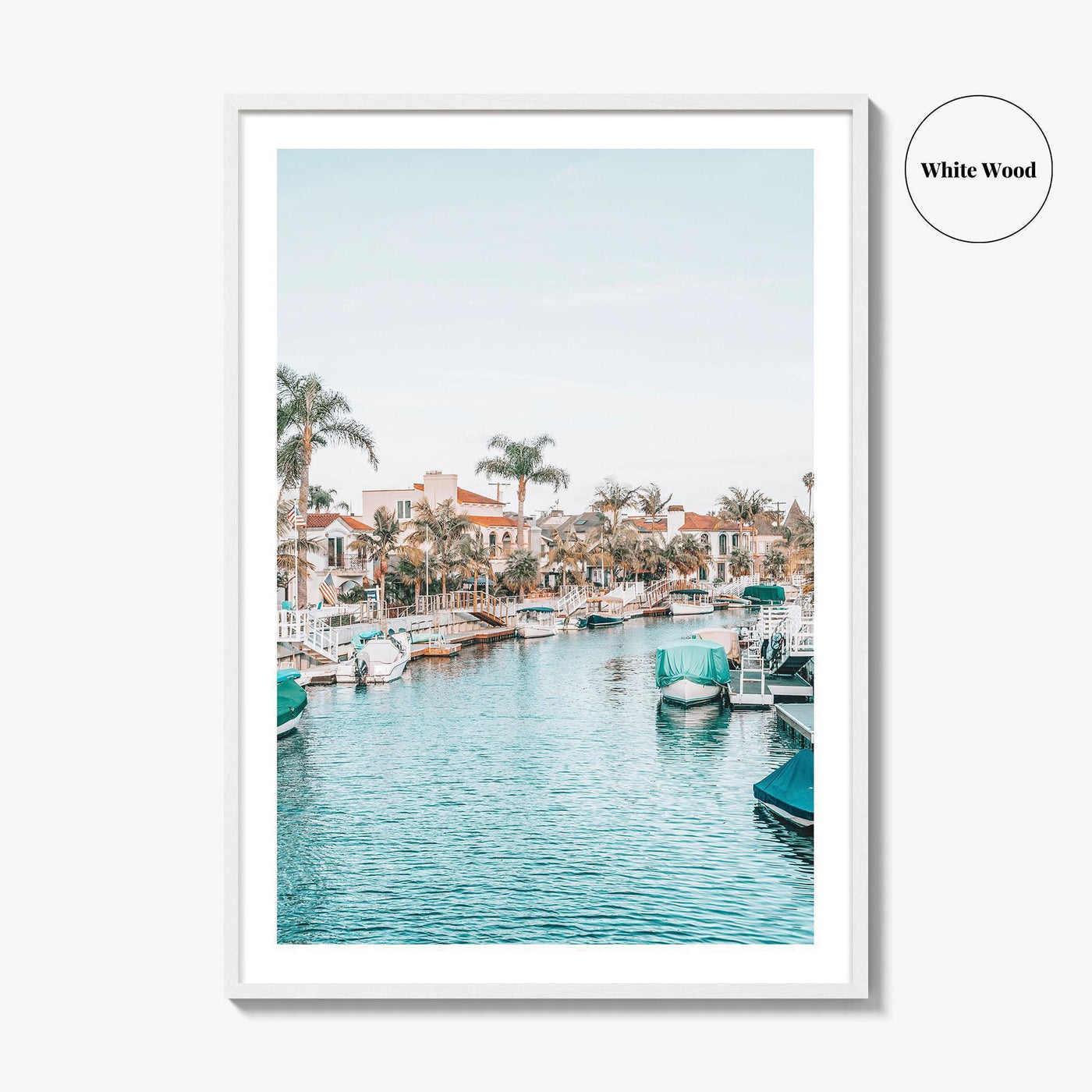 Naples Long Beach Fine Art Photo Print, California USA, Canal Boats, Poster