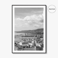 Trieste Black and White Fine Art Photo Print, Italy Panorama Wall Art Poster
